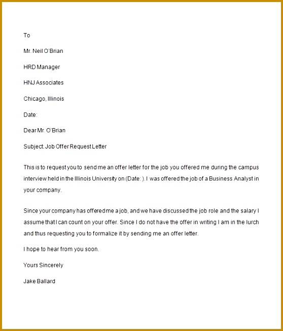 Job fer Letter Tradinghub with regard to Request For Job Confirmation Letter Sample 651558
