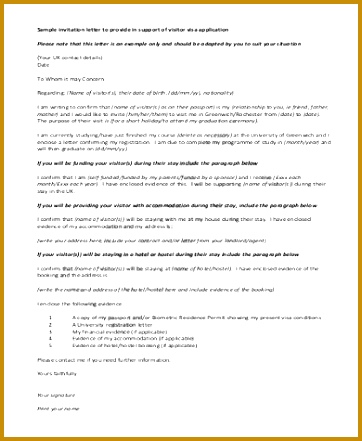 Invitation Letter for Visa in PDF 441362