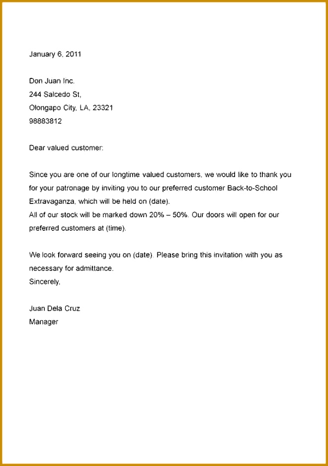 Invitation Letter Sample Template For Invitation Letter Orax 939660