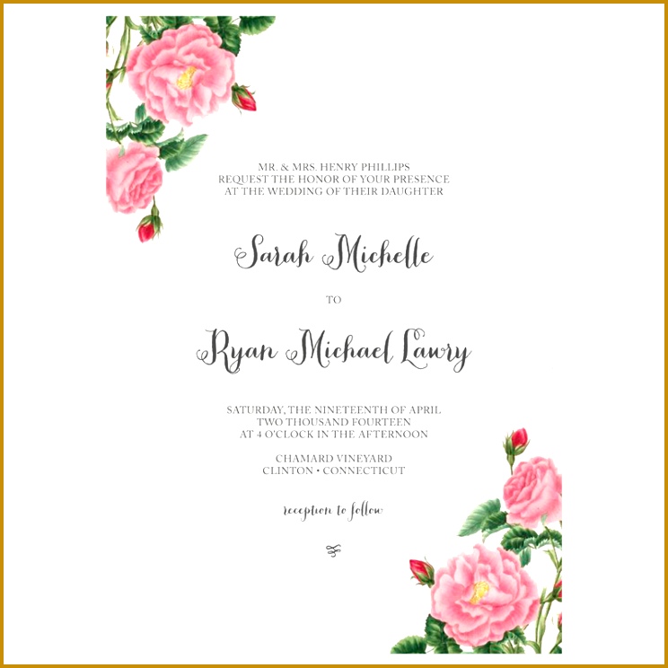 Example Wedding Invitation 744744