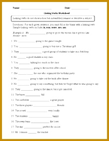 Linking Verbs Worksheet Fill In Part 1 Intermediate 283219