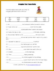 Unit 7 Irregular Verb Worksheet 589769 286219