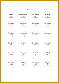 irregular verbs game 345244