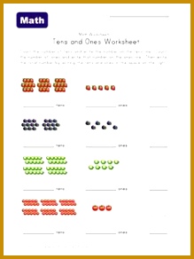 tens ones worksheet fruit selection of others 292219