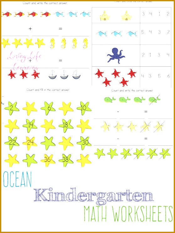 Under the Sea Kindergarten Math Worksheets 744558