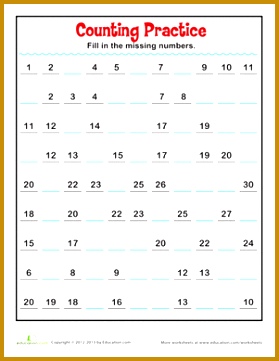 Counting practice with a Number Line 361279