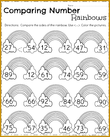 March Kindergarten Math Worksheets paring Numbers 465372