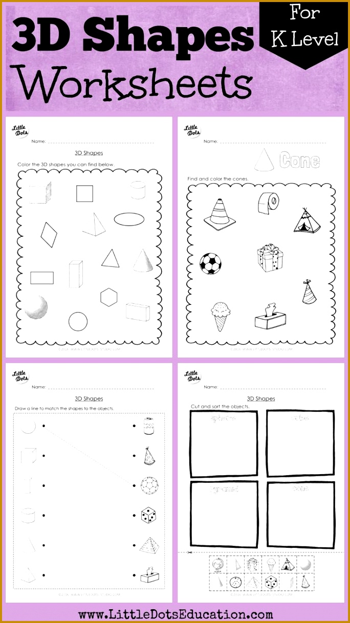 Download 3D or solid shapes worksheets and activities on cube cylinder cone pyramid 1218684