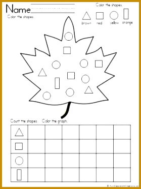 leaf shapes graph worksheet 372279