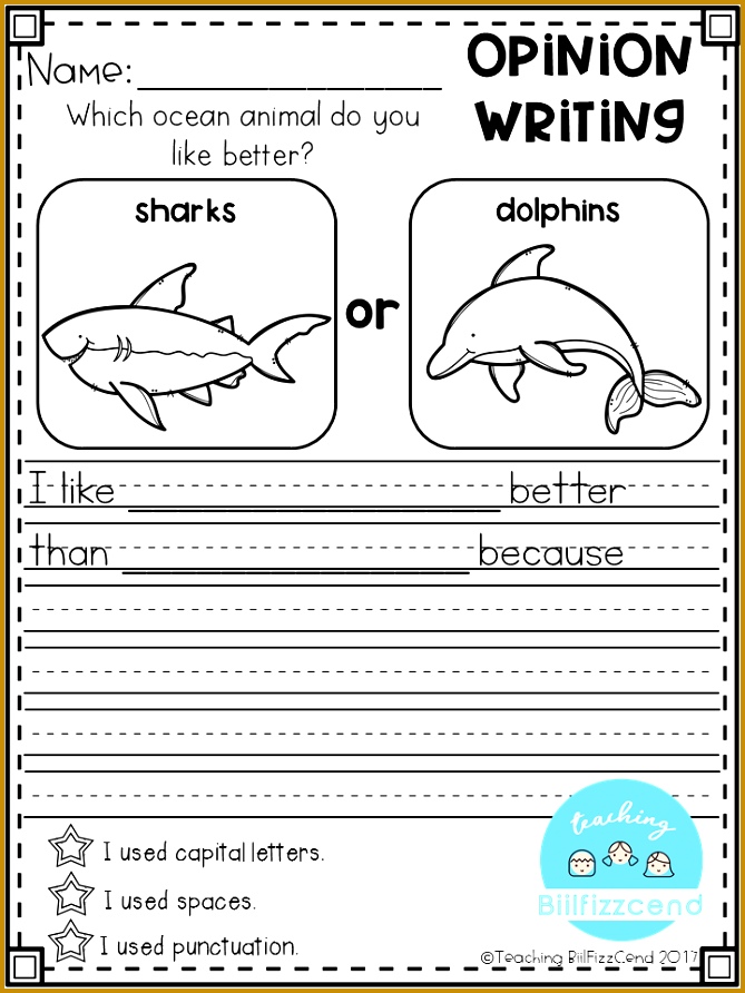 Writing Prompt Opinion Writing for first grade This is also great for kindergarten and 892669