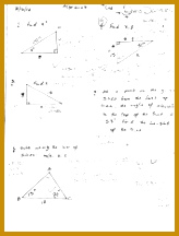 3 pages Law of Sines quiz finding x heights and angles 216164