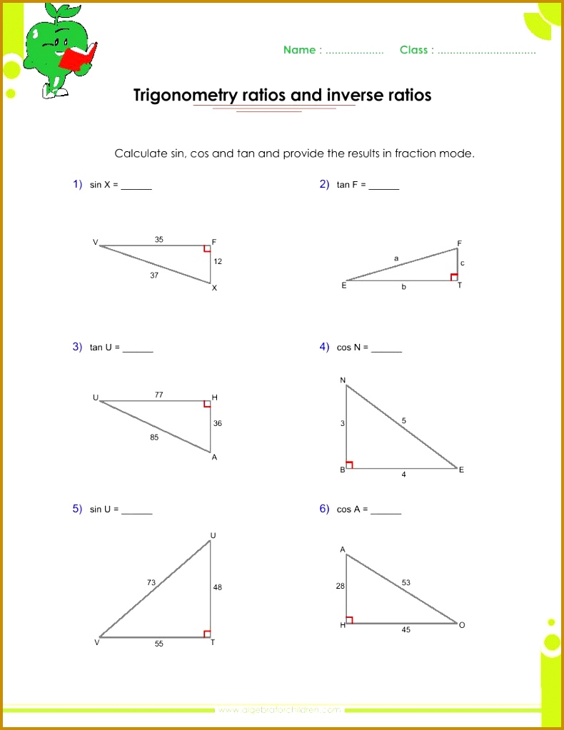 Sine Ratio Worksheet Worksheets for all Download and Worksheets 1023790