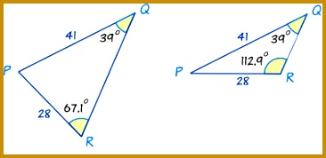 trig sine rule two angles example 366178