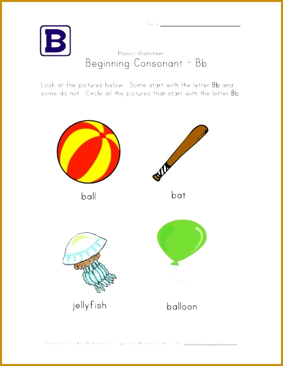 consonant b worksheet 736569