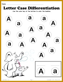 FREE Letter A Do A Dot Printables For Letter Case Differentiation Practice 283219