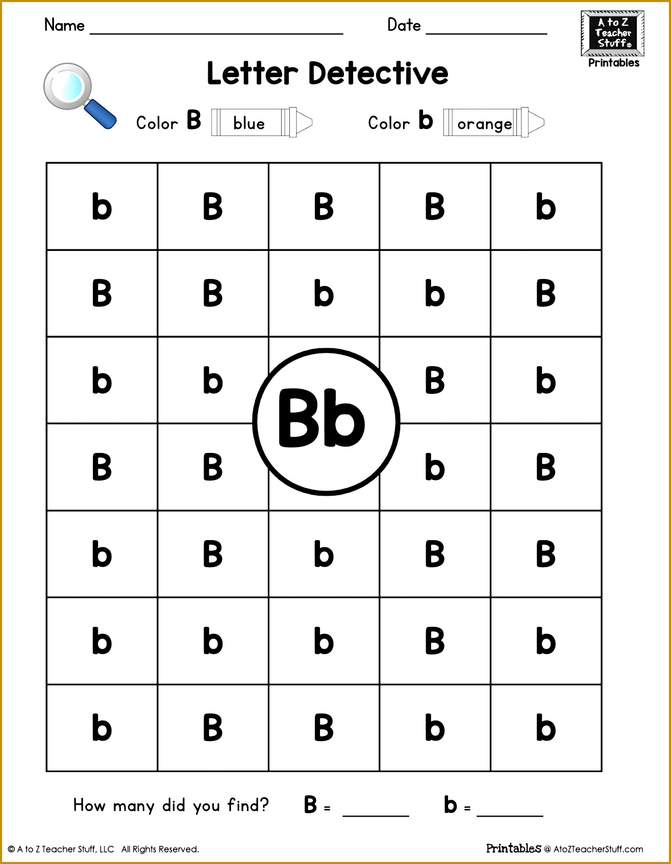 Letter B Letter Detective Uppercase & Lowercase Visual 16941315