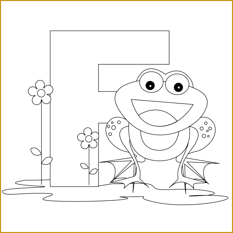 Printable Animal Alphabet worksheets Letter F For Frog 952952