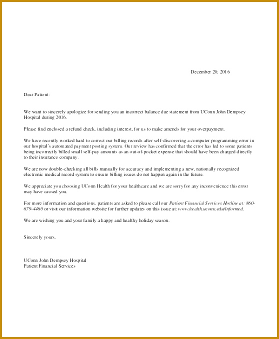 business letter wonderful apology letter to customer for billing error 678558