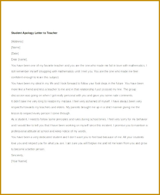 21 Apology letter teacher unconventional Apology Letter Teacher Up Date Capture Sample Student with medium image 678558