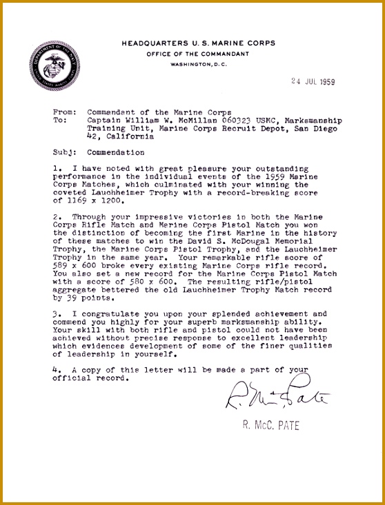 Letter of mendation Return Document Document 733558