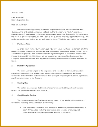 Sample Letter of Intent for Business 409316