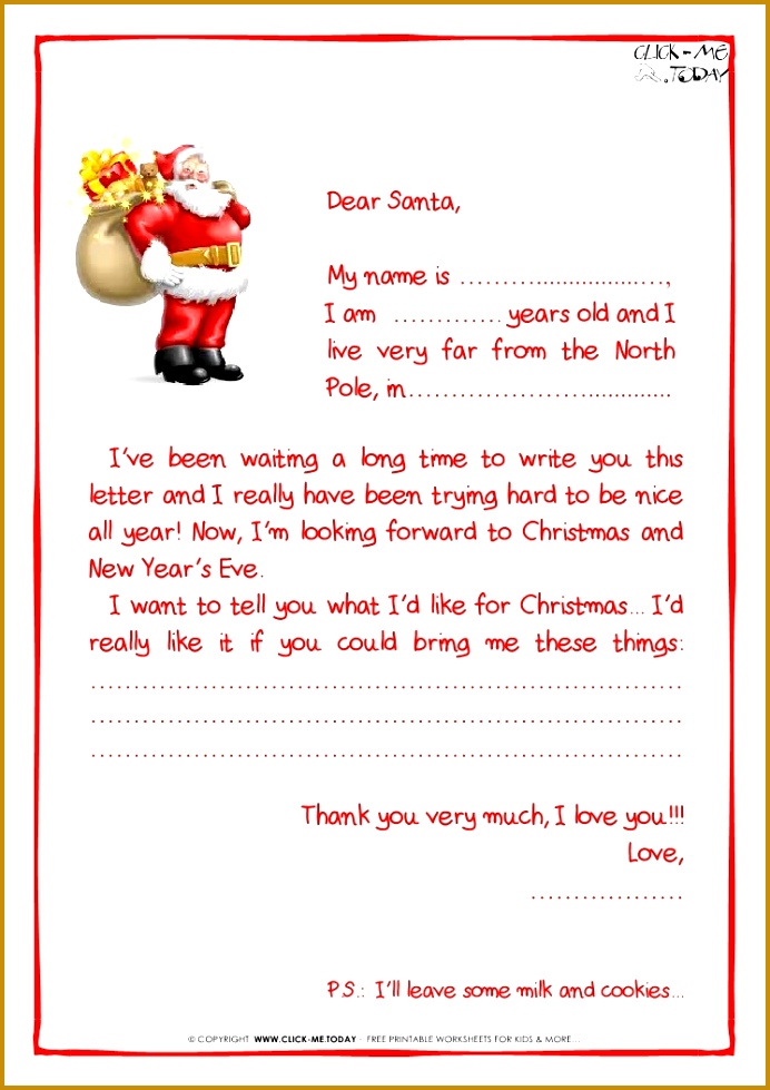 Sample Letter To Santa Claus With Ps Santa Presents 28 Template Letter To Santa Claus Template 979692