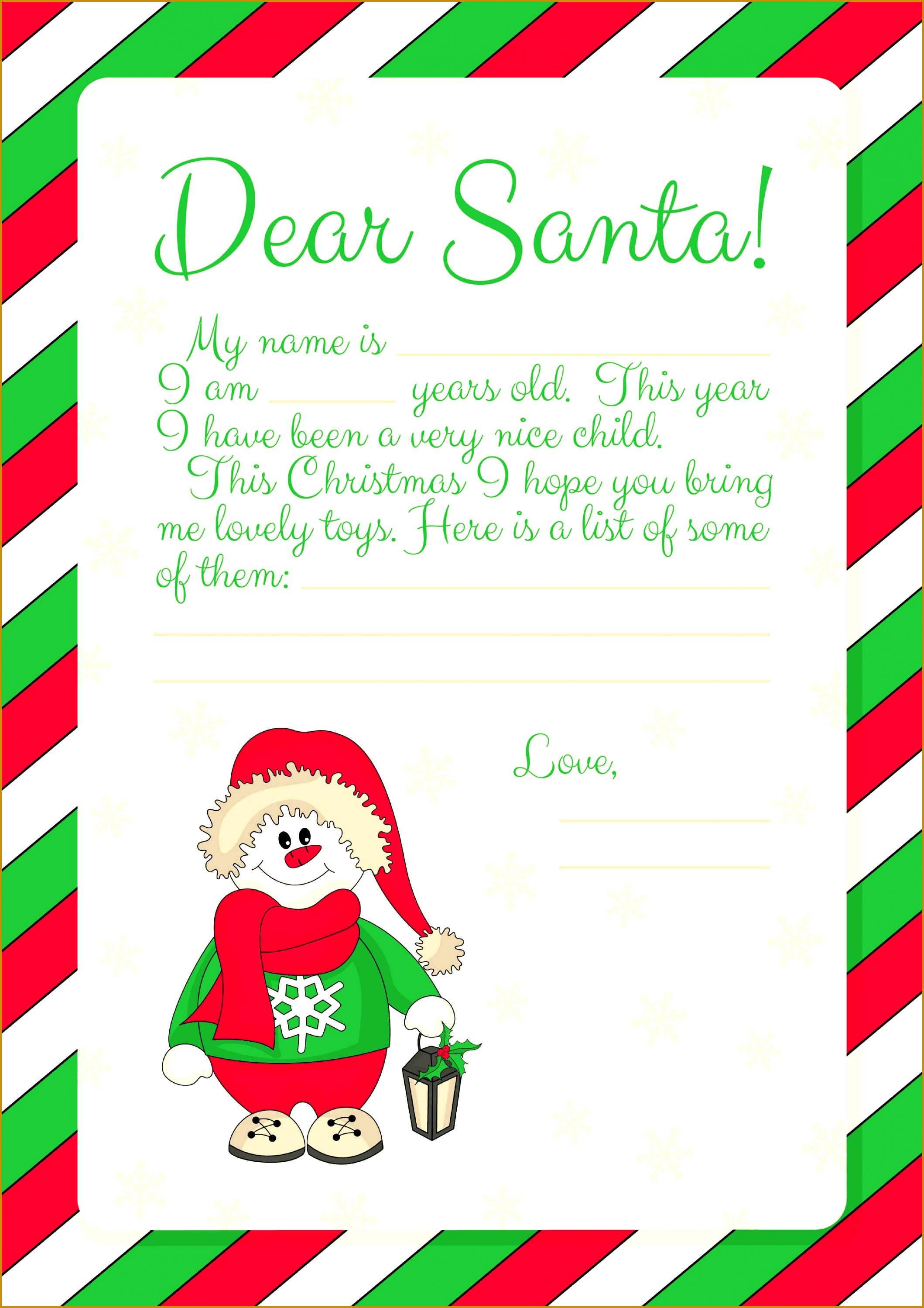 Colorful Kids Card Letter From Santa Template Free Download Colorful Kids Card Letter From Santa Template 29962118