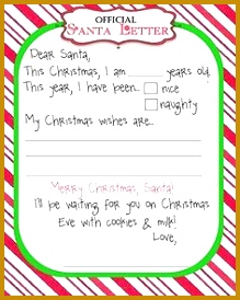 Free Printables Santa Letters Letter To Santa TemplateLetter 274219