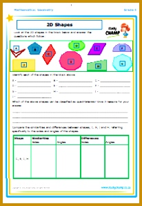 Life skills · Mathematics Geometry 2D Shapes Worksheet 298206