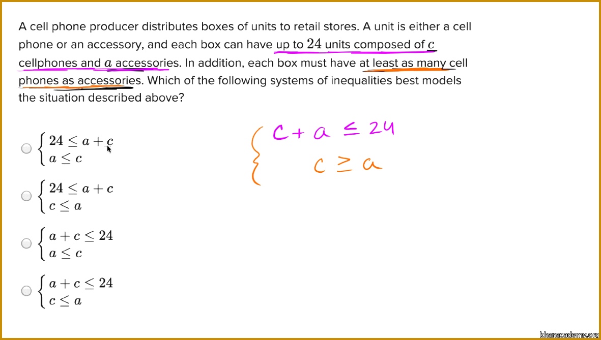 Systems of linear equations word problems — Harder example video 6691181