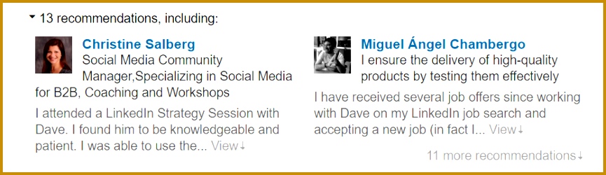 LinkedIn Re mendation Examples 250865