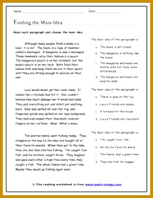 Finding the Main Idea In Paragraphs 283219