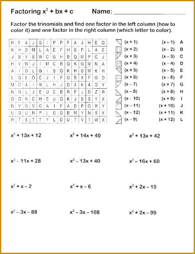 Easy Factoring Search and Shade 823633