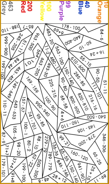 Hard Color by Number Printables 442744