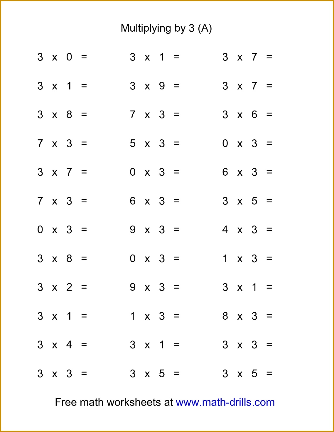 Math Worksheets For Grade 3 Multiplication Worksheets for all Download and Worksheets 11381473