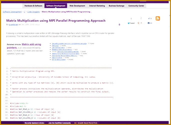 Matrix Multiplication using MPI Parallel Programming Approach 501684