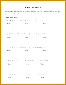 Finding the Mean Median Mode and Range 283219
