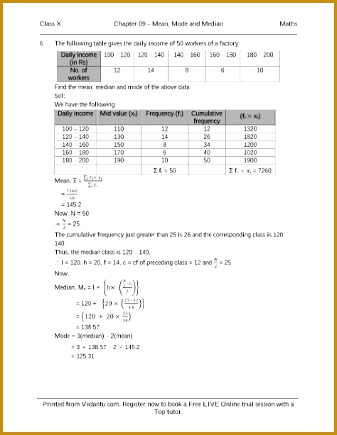 RS Aggarwal Class 10 Solutions Chapter 9 Mean Median Mode of Grouped Data Cumulative Frequency Graph and Ogive 613474