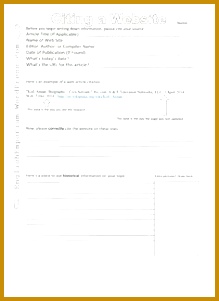 Worksheet How to Cite a Website 301219