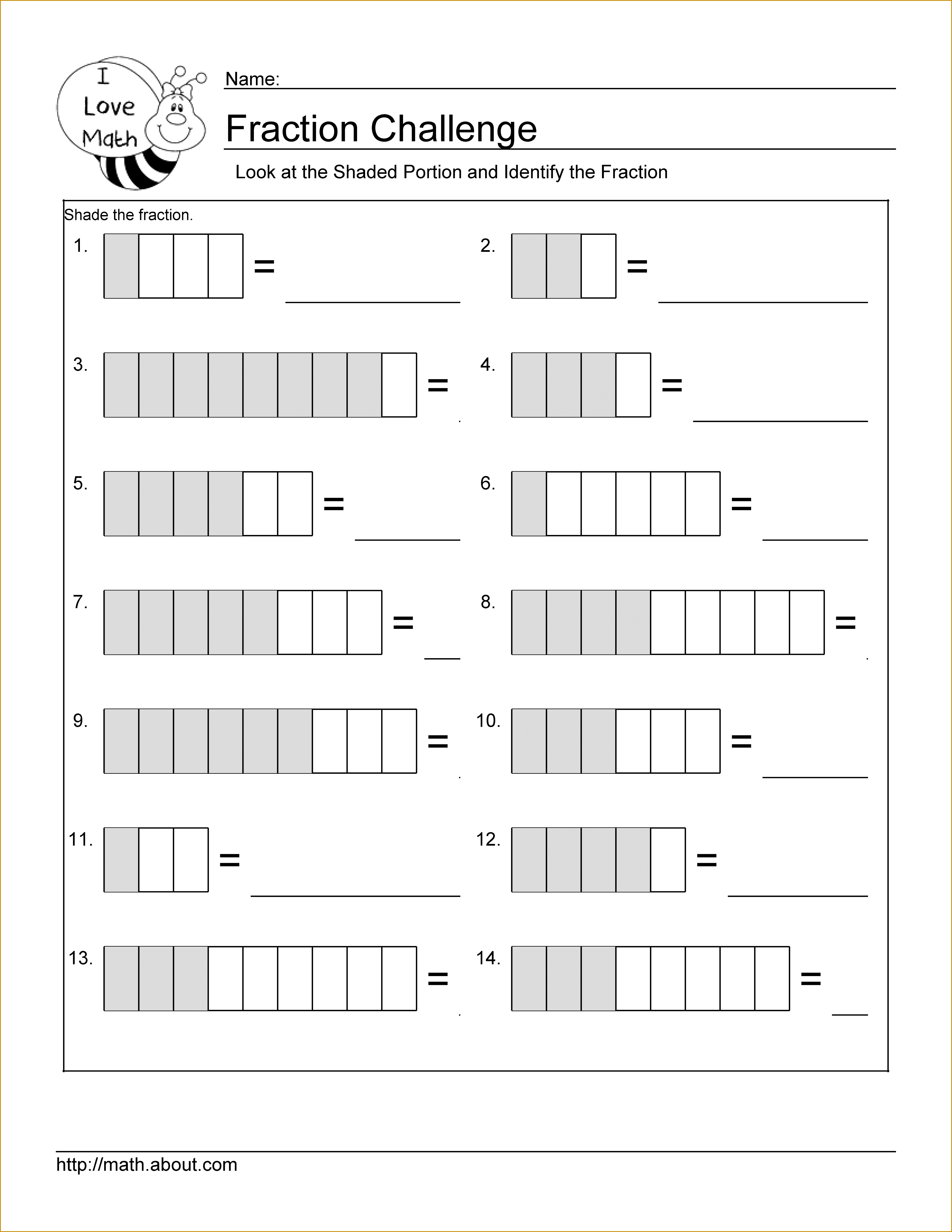 Fraction Worksheets 61384743