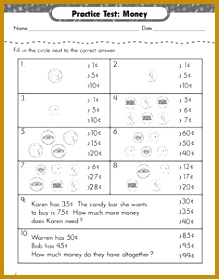 Practice Test Counting Money 279219