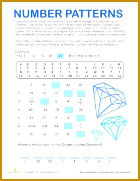 Fifth Grade Fractions Multiplication Worksheets Number Patterns Treasure Hunt 361279