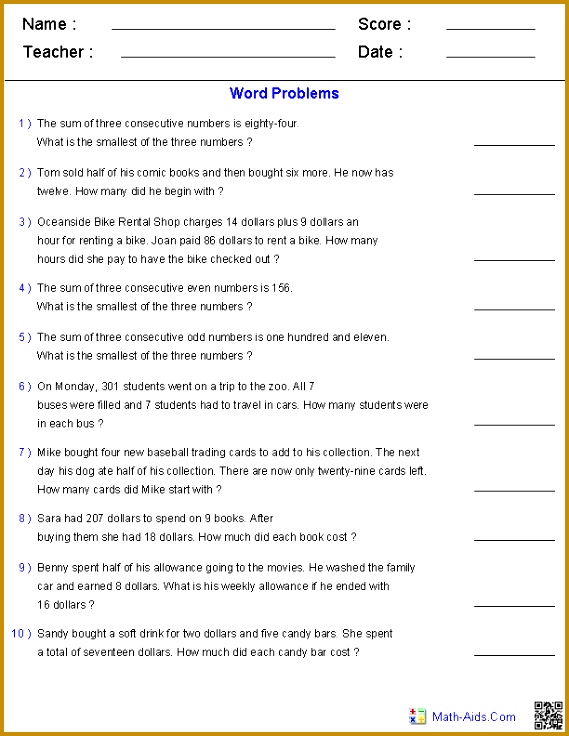Linear Equation Word Problems Worksheet With Answers Worksheets for all Download and Worksheets 569736