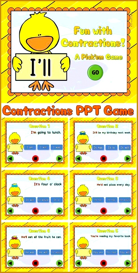 Engage students with this fun interactive contractions game In this and Go 892451