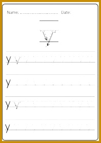 lowercase letter y learning worksheet for kindergarten 279197