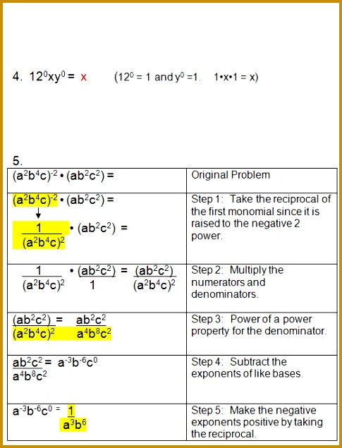 Raising Exponents To A Power Worksheet Worksheets for all Download and Worksheets 635485