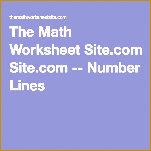 The Math Worksheet Site Number Lines 595595