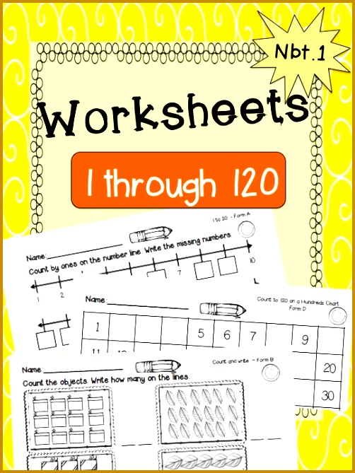 Numbers Worksheets Number lines hundreds charts and counting objects 669502