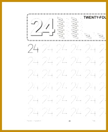 Number Tracing worksheet 24 267219