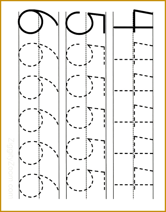 Number Tracing Worksheet 4 6 713558